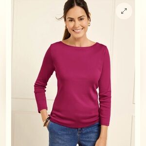 Talbots Plum Pima Cotton Top